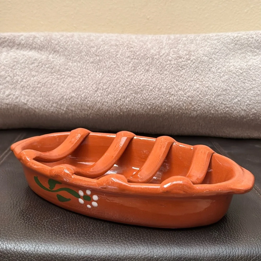 Portuguese Terracotta Chouriço Sausage Handmade Cooker & Serving Dish